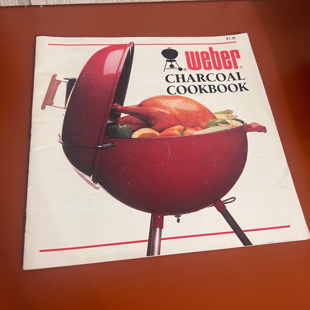 Weber Charcoal Cookbook 1990 Vintage Grilling Guide Recipes and Tips Softcover